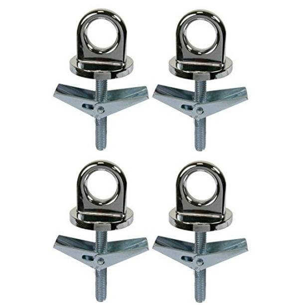 Universal Truck Bed Anchor Points Tie Down Hooks Loops Chrome Plated Metal 4 Pc Walmart Com