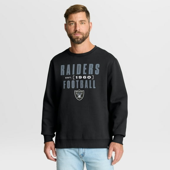 Men's Fanatics Black Las Vegas Raiders Powerful Throw Legacy Pullover Sweatshirt