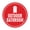 Red, variant on Signs ByLITA Circle Outdoor Bathroom Sign (Red) - Small