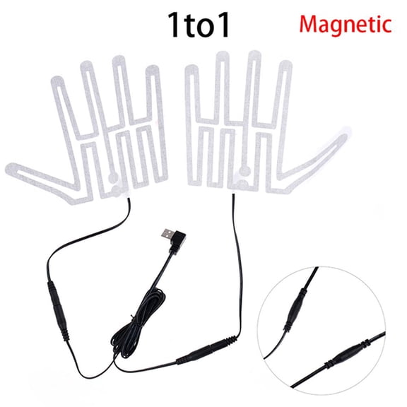 Yucurem 3 Pairs 5V Thermal Hand Warmer Heater for Shoes Gloves Pads (DC 1 to 2 Wire)
