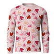 thumbnail image 4 of Fgvctg Valentine's Day Sweaters for Men Crewneck Ribbed Knit Sweater Love Heart Print Romantic Slim Fit Long Sleeve Pullover Sweaters Spring Lightweight Clothes Light pink 2XL, 4 of 5