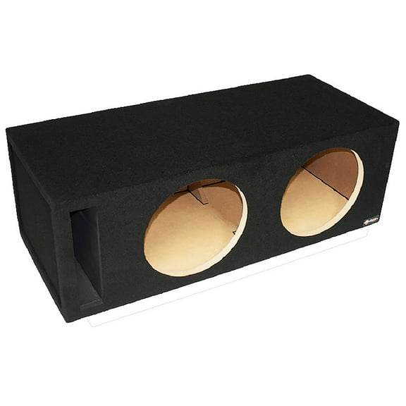 Atrend WDX15DV Dual 15" Vented Subwoofer Enclosure, Loudspeaker Cabinet, Plush Black Carpet