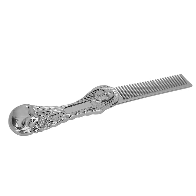 Foldable Hair Comb, Folding Hair Comb Comfortable Grip Rounded Teeth For Travel Use Silver