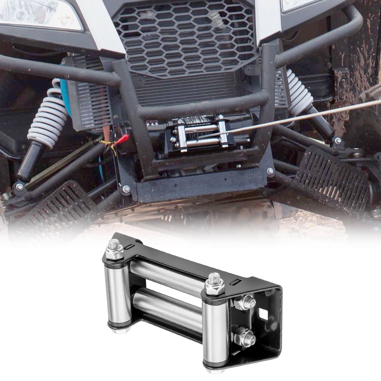 WEISEN ATV UTV Winch Roller Fairlead Steel Cable Guide 40005500 LBS