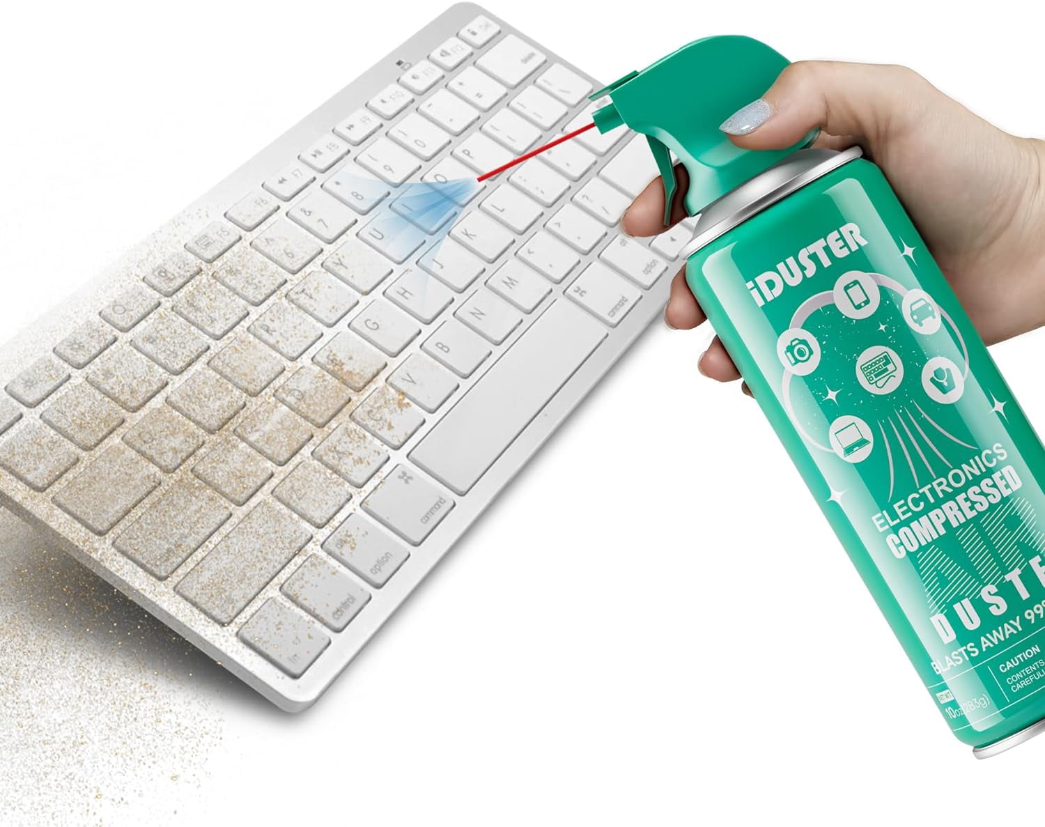 Compressed Canned Air Duster - 2 PCS Disposable Compressed Air Duster Can Cleaning for Computer,Keyboard, Jewelry, Car and Cellphone, 10oz