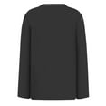 thumbnail image 3 of Qwertyu Women's Plus Size Long Sleeve T-Shirt Casual Loose Cotton Shirts Scoop-Neck Basic Tops for Women Black 4XL, 3 of 8