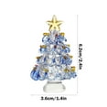 dajkiuy Clearance Crystal Christmas Tree Figurine Glass Table Ornament