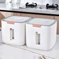 thumbnail image 3 of Large Food Storage Container Rice Barrels Sealed Rice Dispenser Rice Tank Rice Box Kitchen Storage Container PP Material, 3 of 19