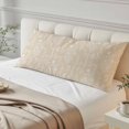 thumbnail image 4 of Cream Botanical Body Pillow Cover 20 x 60 Inch Decorative Pillow Cover Spring Summer Chic Wildflowers Lumbar Pillowcase Seasonal Rectangle Cushion Case for Couch Sofa Bed Living Room, 4 of 9