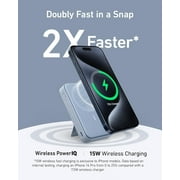 Anker MagGo Power Bank, Qi2 Certified 15W Ultra-Fast MagSafe-Compatible Portable Charger, 10,000mAh Battery Pack with Smart Display & Foldable Stand