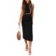 thumbnail image 1 of Conjunto de Verano para Mujer de 2 Piezas PRETTYGARDEN Negro XL, 1 of 8