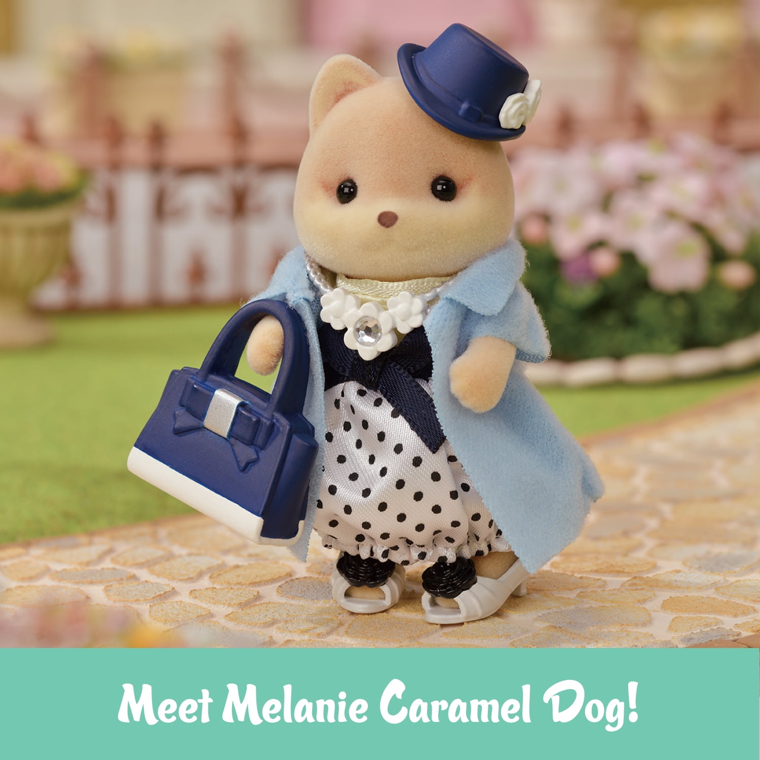 Calico Critters Fashion Playset Shoe Shop Collection, Dollhouse Playset with Caramel Dog Figure and Fashion Accessories