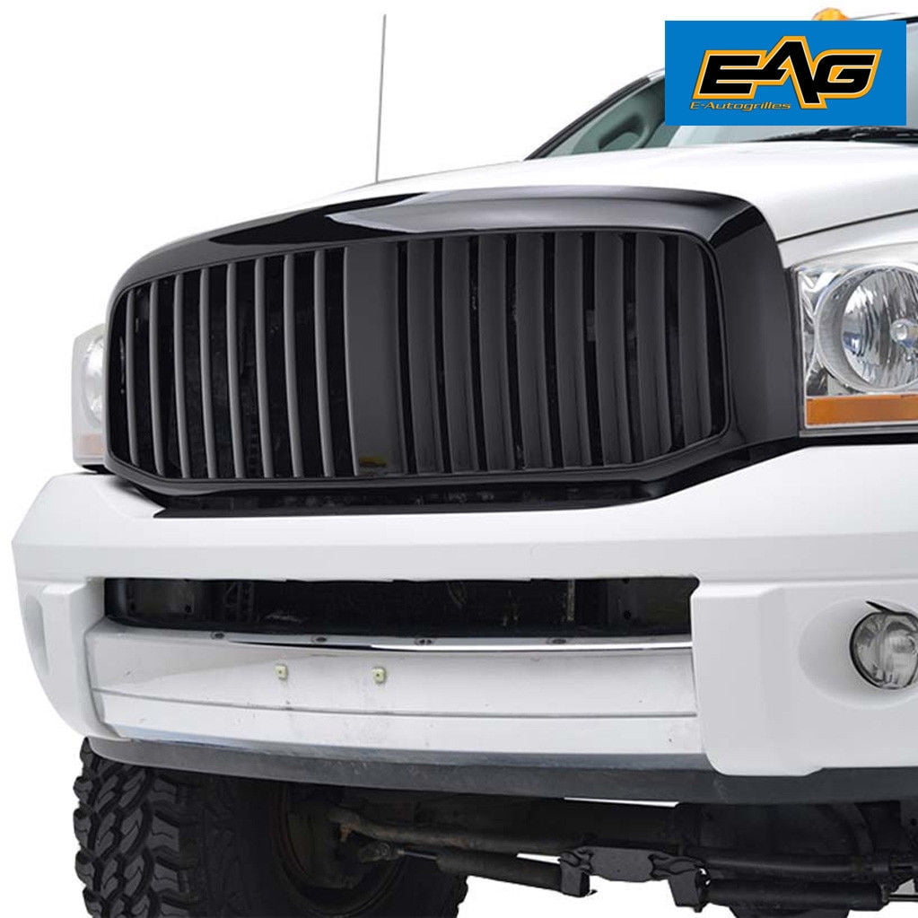 EAG Replacement Upper Grille Front Hood Full Grill Fit for 06-08 Dodge Ram 1500/06-09 Dodge Ram 2500 3500 Heavy Duty