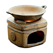 Esquirla Essential Oil Burner Tealight Candle Holder Aroma Oil Warmer Removable Chinese Waxes Melt Warmer for Christmas Bedroom C