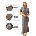 thumbnail image 3 of Arach&Cloz Women's Wool Blend Lightweight Summer Casual T Shirts Maxi Dress 2025, 3 of 6
