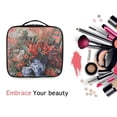 thumbnail image 6 of FORMRS Travel Makeup Bag Large Capacity Train Case Cosmetic Organizer with Adjustable Dividers, Red Vibrant Flowers, 6 of 8