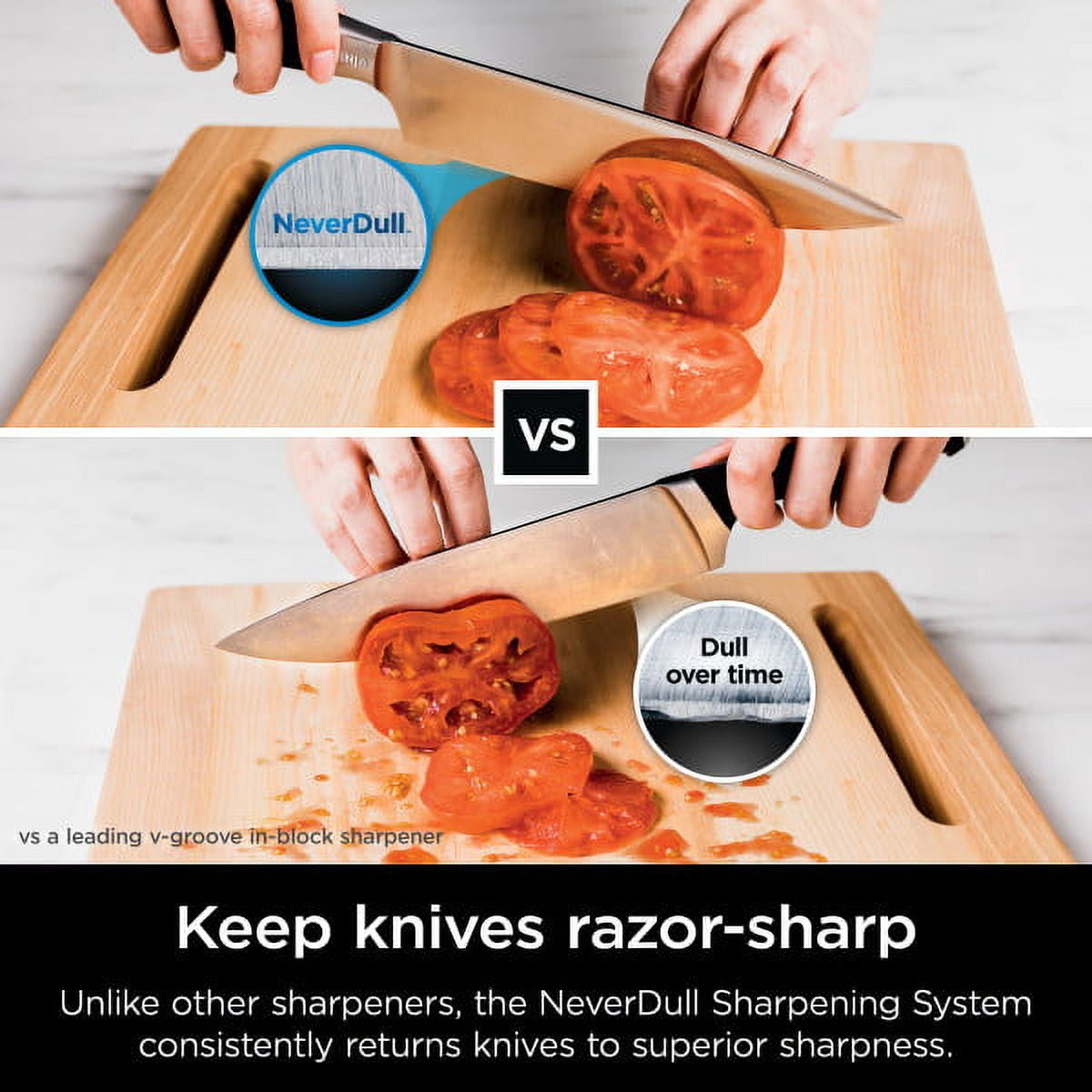 Ninja $300 vs McCook $50 Knife Set I LOVE Ninja Foodi NeverDull Sharpener 