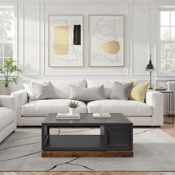 Nora 48” Coffee Table with Painted Finish – Crafted by skilled artisans in Arizona