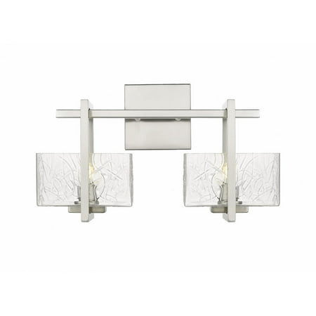 

312-2W-SN-CL-Innovations Lighting-Striate - 2 Light Bath Vanity In Art Deco Style-9 Inches Tall and 15 Inches Wide Brushed Satin Nickel Halogen