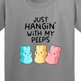 thumbnail image 4 of Inktastic Easter Just Hangin' with My Peeps Youth T-Shirt, 4 of 5