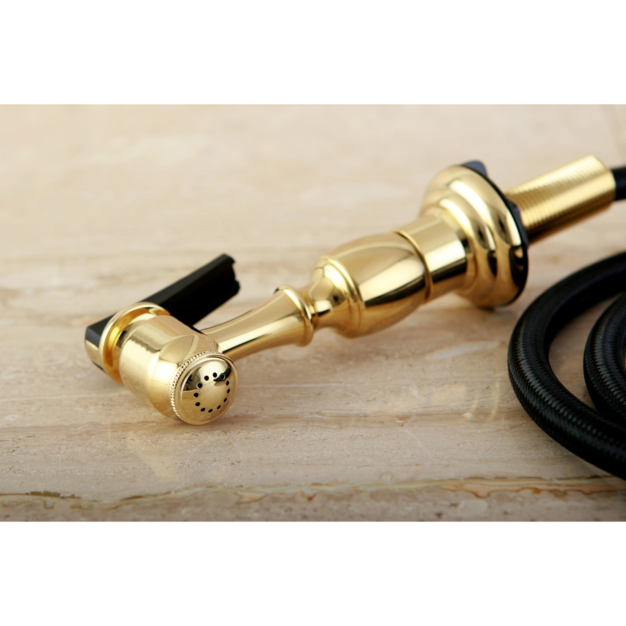 Kingston Brass KBSPR2 Brass Kitchen Faucet Side Sprayer in Polished Brass