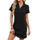 thumbnail image 2 of TaTaai Turndown Collar Casual Fashion Sleepshirt, Women's Solid Color Short Sleeve Home Wear, Soft Elastic Fabric, Four Season Nightwear, Cold Hand Wash Option Gift, 2 of 9