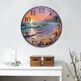 thumbnail image 4 of Seastars on Sunset Beach Wall Clocks Battery Operated 11.9 Inch Round Clock Acrylic Silent Non-Ticking Bedroom Living Room Decorative Clocks, 4 of 10