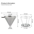 thumbnail image 6 of Pour Over Coffee Dripper Stainless Steel Slow Drip Coffee Filter Metal Cone Paperless Reusable Single Cup Coffee Maker, 6 of 6