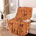 thumbnail image 2 of Halloween Spooky Icons Pattern Round Blanket,Comfortable Soft Flannel Throw Blanket,All Season,Warm Lightweight Blankets for Sofa Bed Couch Living Room Chair 47"x47", 2 of 5
