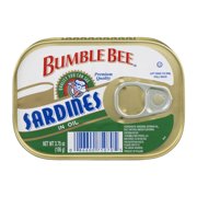 (4 pack) (4 Pack) Bumble Bee Sardines in Oil, Gluten Free Food, High Protein Snacks, 3.75 oz. Can