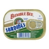 (4 Pack) Bumble Bee Sardines in Oil, Gluten Free Food, High Protein Snacks, 3.75 oz. Can