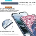 thumbnail image 3 of for Galaxy S21 FE Case,with HD Screen Protector, Shockproof Protective Clear Case for Girls Women,Bling Sparkle Quicksand Hard Shell TPU Case for Samsung Galaxy S21 FE, Rose Gold, 3 of 13