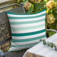 thumbnail image 3 of Throw Pillow Covers, Teal Ombre Grey Striped Decorative Throw Pillow Covers 20x20 Inch, Farmhouse Stripe Modern Square Linen Pillow Cases for Couch/Living Room/Sofa, 3 of 9