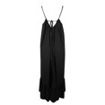 thumbnail image 6 of asdoklhq Women Casual Solid Strap Dress Pocket Loose Backless Big Swing Dress, 6 of 7