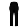 thumbnail image 6 of Dress Yoga Pants Women's High Waisted Stretchy Pull on Dress Pants Casual Wide Leg Work Yoga Pants Black M, 6 of 8