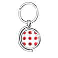 thumbnail image 1 of El mapa de la cultura resumen Brush Rotating keychain Metal Keyring Holder, 1 of 2