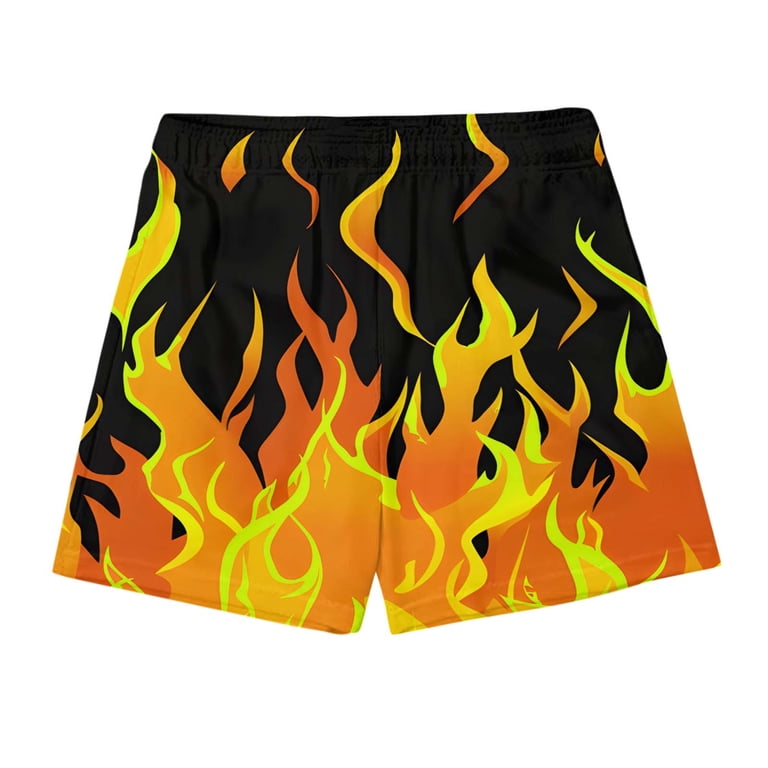 ZCFZJW Men's Swim Trunks Elastic Waistband Board Shorts Cute 3D