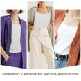thumbnail image 4 of Women Basic Camisole Cotton Long Top Scoop Neck Tank with Adjustable Spaghetti Straps Solid Color Pack of 2, 4 of 7