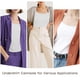 thumbnail image 5 of Cami Correa de espagueti ajustable para mujer construida en sujetador camisetas sin mangas 2 Pack Size T M, 5 of 7