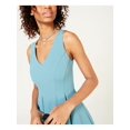 thumbnail image 3 of TEEZE ME Womens Teal Sleeveless V Neck Short Party Ruffled Dress Juniors 7\8, 3 of 4