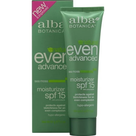 Alba Botanica Tanning Lotion - Alba Botanica Natural Even Advanced Moisturizer with SPF 15, Sea Moss, 2 Oz