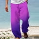 thumbnail image 1 of Pantalones largos de verano para hombre, informales, a la moda, con estampado degradado, cintura elástica, rectos, 1 of 5