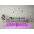 thumbnail image 3 of Ahgly Company Indoor Round Abstract Purple Modern Area Rugs, 4' Round, 3 of 4