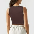 thumbnail image 4 of Gerichy Women Sweetheart Neckline Longline Sports Bra Padded Basic Workout Crop Tank Top Coffee,One Size, 4 of 6