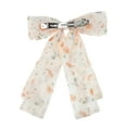 thumbnail image 3 of Unique Bargains 1 Pc Hair Barrettes Fashion Ink Wash Print Bow Hair Clip Beige, 3 of 5