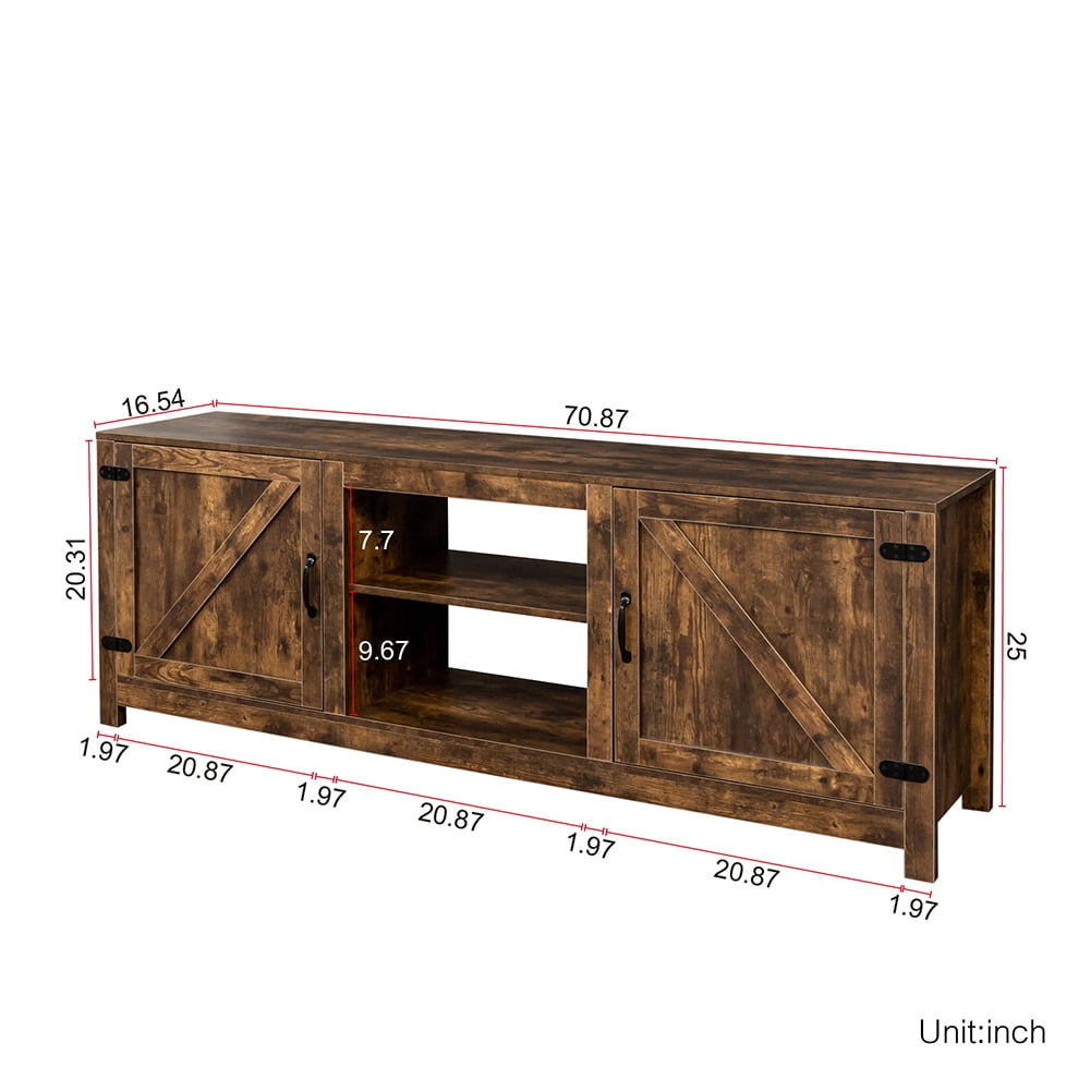 Kadyn Farmhouse TV Stand, Wood TV Cabinet with Storage, Entertainment Center TV Console for Living Room, Rustic Brown Kadyn Farmhouse TV Stand, Wood TV Cabinet with Storage, Entertainment Center TV Console for Living Room, Rustic Brown