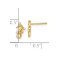 thumbnail image 2 of FJC Finejewelers 14 kt Yellow Gold Button Polished CZ Seahorse Post Earrings 9 mm x 5 mm, 2 of 5