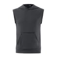 thumbnail image 5 of Purcolt Men's Short Sleeve Hoodie Workout Gym Athletic Active Hooded T Shirts Lightweight Solid Tops Pullover Sweatshirt with Pocket, 5 of 9