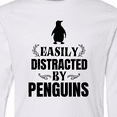 thumbnail image 4 of Inktastic Easily Distracted by Penguins Long Sleeve Youth T-Shirt, 4 of 5
