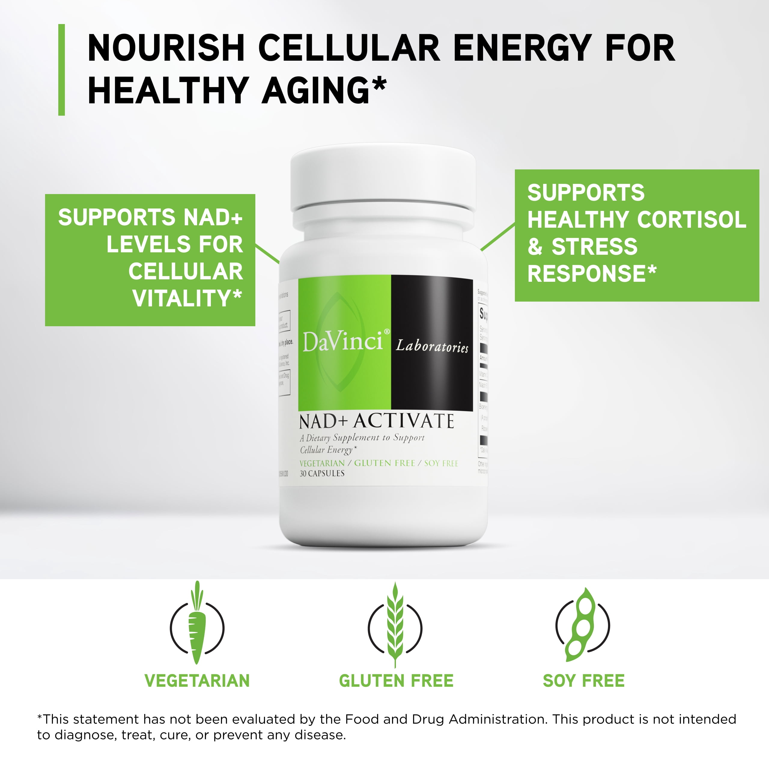 DaVinci Labs - NAD+ Activate - 30 Capsules - Walmart.com
